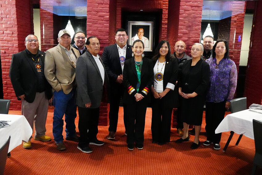 Secretary of the Interior Deb Haaland with Choctaw Tribal Council members.